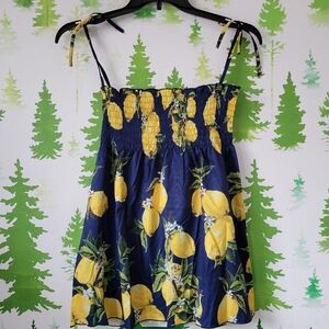 Girls Lemon Print Dress